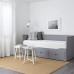 Кушетка с 3 ящиками IKEA HEMNES серый матр. MALVIK средней жесткости 80x200 см (394.178.75)