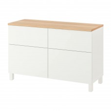 Комбінація шаф та стелажів IKEA BESTA білий 120x42x76 см (394.190.06)