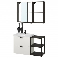 Набір меблів для ванної IKEA ENHET / TVALLEN білий антрацит 102x43x65 см (394.193.70)