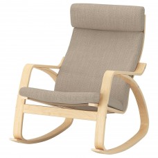Крісло-гойдалка IKEA POANG березовий шпон бежевий (394.291.71)