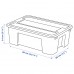 Контейнер с крышкой IKEA SAMLA прозрачный 39x28x14 см/11 л (398.856.45)
