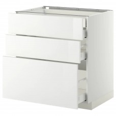 Підлогова кухонна шафа IKEA METOD / MAXIMERA білий білий 80x60 см (399.116.87)