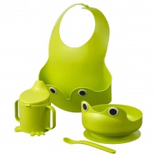 Дитячий набір посуду IKEA MATA зелений (400.848.61)