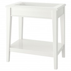 Журнальний столик IKEA LIATORP білий скло 57x40 см (401.730.65)