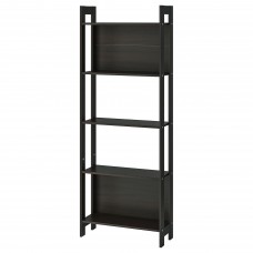 Стеллаж для книг IKEA LAIVA черно-коричневый 62x165 см (401.785.91)