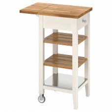 Столик з колесиками IKEA STENSTORP білий дуб 45x43x90 см (402.019.16)