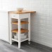 Столик з колесиками IKEA STENSTORP білий дуб 45x43x90 см (402.019.16)
