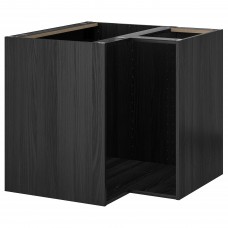 Каркас кутової підлогової шафи IKEA METOD чорний 88x88x80 см (402.055.18)