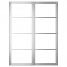 Пара рам для раздвижных дверей IKEA PAX алюминий 150x236 см (402.224.19)