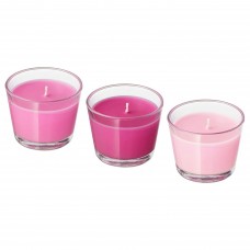Ароматическая свеча в стакане IKEA BRACKA конфеты розовый (402.776.52)