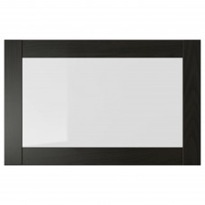 Стеклянная дверь IKEA SINDVIK черно-коричневый прозрачное стекло 60x38 см (402.963.11)