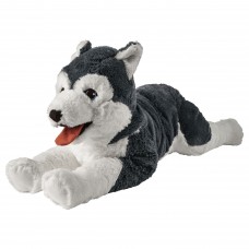 М’яка іграшка IKEA LIVLIG собака сибірський хаскі 57 см (402.979.90)