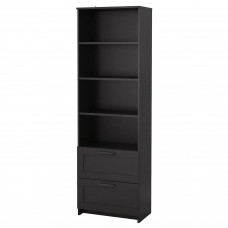 Стелаж для книг IKEA BRIMNES чорний 60x190 см (403.012.23)