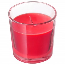Свічка ароматична у склянці IKEA SINNLIG червоні садові ягоди червоний 7.5 см (403.373.97)