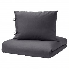 Комплект постельного белья IKEA PUDERVIVA темно-серый 200x200/50x60 см (403.530.28)
