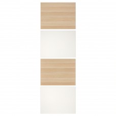 4 панели для рамы раздвижной двери IKEA MEHAMN беленый дуб белый 75x236 см (404.211.88)
