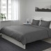 Комплект постільної білизни IKEA LUKTJASMIN темно-сірий 200x200/50x60 см (404.425.34)