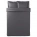 Комплект постільної білизни IKEA LUKTJASMIN темно-сірий 200x200/50x60 см (404.425.34)