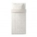 Комплект постільної білизни IKEA STRANDFRANE білий світло-бежевий 150x200/50x60 см (404.497.38)