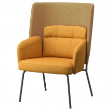 Кресло c высокой спинкой IKEA BINGSTA темно-желтый (404.556.54)