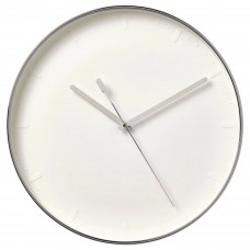 Годинник IKEA MALLHOPPA сріблястий 35 см (404.745.01)