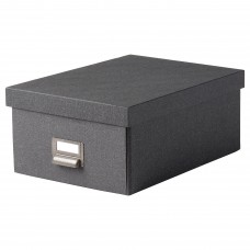 Коробка с крышкой IKEA TJOG темно-серый 25x36x15 см (404.776.65)