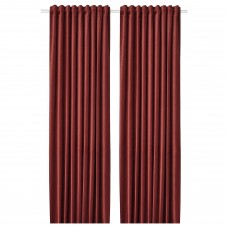 Затемняющие гардины IKEA SANELA красно-коричневый 140x300 см (404.795.65)