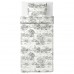 Комплект постільної білизни IKEA STJARNRAMS білий сірий 150x200/50x60 см (404.804.65)