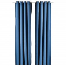 Світлонепроникні штори IKEA HILLEBORG синій 145x300 см (404.908.03)