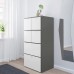 Комод з 6 шухлядами IKEA VISTHUS сірий білий 63x126 см (404.934.44)