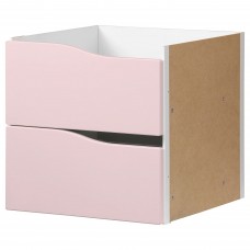 Вставка в стелаж IKEA KALLAX блідо-рожевий 33x33 см (404.967.44)