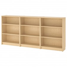 Стеллаж для книг IKEA BILLY березовый шпон 240x28x106 см (490.234.01)