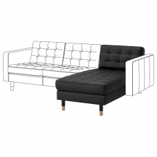 Кушетка - дополнительная диванная секция IKEA LANDSKRONA черный (491.240.37)