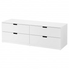 Комод с 4 ящиками IKEA NORDLI белый 160x54 см (492.394.96)