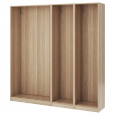 3 каркаса гардероба IKEA PAX беленый дуб 200x35x201 см (492.610.72)