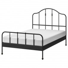 Каркас кровати IKEA SAGSTUA черный ламели LUROY 140x200 см (492.689.07)