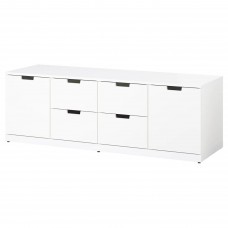 Комод с 6 ящиками IKEA NORDLI белый 160x54 см (492.766.29)