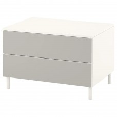 Комод з 2 шухлядами IKEA PLATSA білий світло-сірий 80x57x53 см (492.772.28)