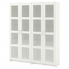 Комбинация шкафов и стелажей IKEA BRIMNES белый 160x35x190 см (492.782.37)