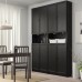 Книжный шкаф IKEA BILLY / OXBERG черно-коричневый 160x30x237 см (492.807.49)