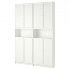 Книжкова шафа IKEA BILLY / OXBERG білий 160x30x237 см (492.807.54)