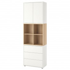 Комбінація шаф на ніжках IKEA EKET білий білений дуб 70x35x212 см (492.865.05)