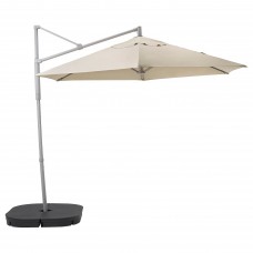Підвісна парасолька з основою IKEA OXNO / LINDOJA бежевий 300 см (492.914.70)
