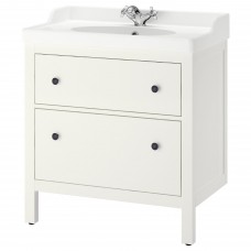 Шкаф для раковины IKEA HEMNES / RATTVIKEN белый 82x49x89 см (492.936.95)