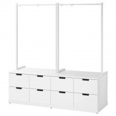 Комод с 8 ящиками IKEA NORDLI белый 160x169 см (492.952.08)