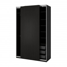 Гардероб IKEA PAX чорно-коричневий 150x66x236 см (493.011.05)