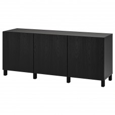 Комбінація шаф та стелажів IKEA BESTA чорно-коричневий 180x42x74 см (493.025.67)