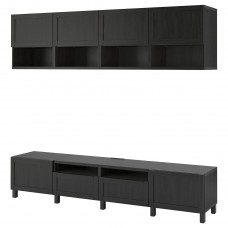 Комбинация мебели для TV IKEA BESTA черно-коричневый черно-коричневый 240x42x230 см (493.029.30)