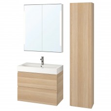 Комплект мебели для ванной IKEA GODMORGON / BRAVIKEN беленый дуб 80 см (493.044.96)