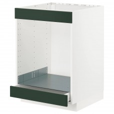 Підлогова кухонна шафа IKEA METOD / MAXIMERA білий темно-зелений 60x60 см (493.119.63)